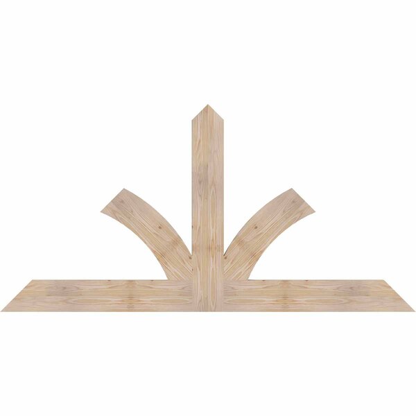 Ekena Millwork Richland Smooth Timber Gable Bracket, Douglas Fir, 72"W x 36"H x 1 1/2"D x 5 1/2"F, 12/12 Pitch GBW072X36X0206RIC00SDF - main
